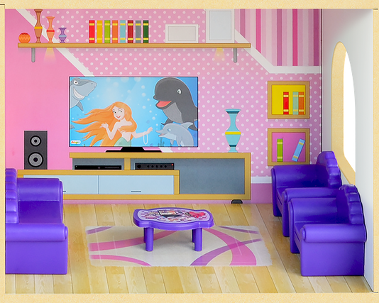 Casinha de Bonecas Sweet Home com Móveis Junges 