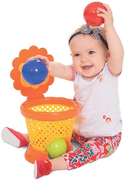 Cesta de Basquete Didática Basket Ball Baby Leão Mercotoys 