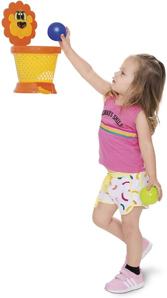 Cesta de Basquete Didática Basket Ball Baby Leão Mercotoys 