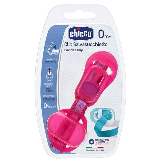 Clip Protetor Para Chupeta Rosa Chicco
