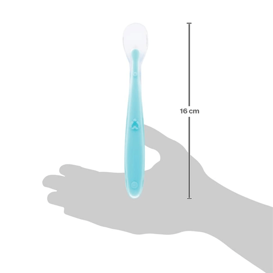 Colher Anatômica em Silicone Azul Buba