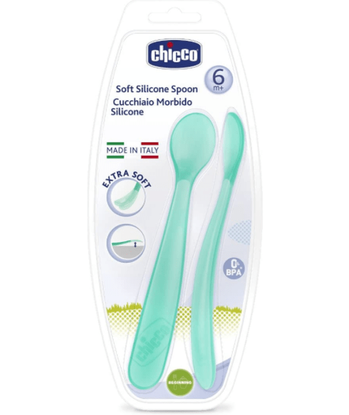 Colher De Silicone Verde +6M Chicco 