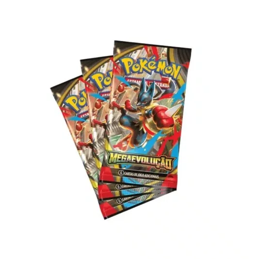 Combo de Pacotes Booster Megaevolução Pokémon 108 Cartas Copag