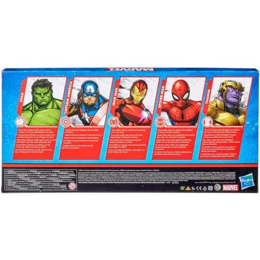Conjunto 5 Figuras Marvel Vingadores Hasbro 