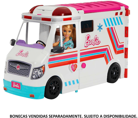 Conjunto Barbie Ambulância e Clínica Médica Mattel 