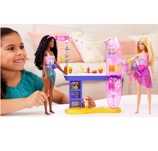 Conjunto Barbie Beach Boardwalk Mattel