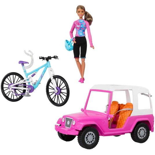 Conjunto Barbie Bicicleta de Montanha com Boneca Mattel