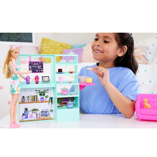 Conjunto Barbie Loja de Chá Cuidados Pessoais Mattel