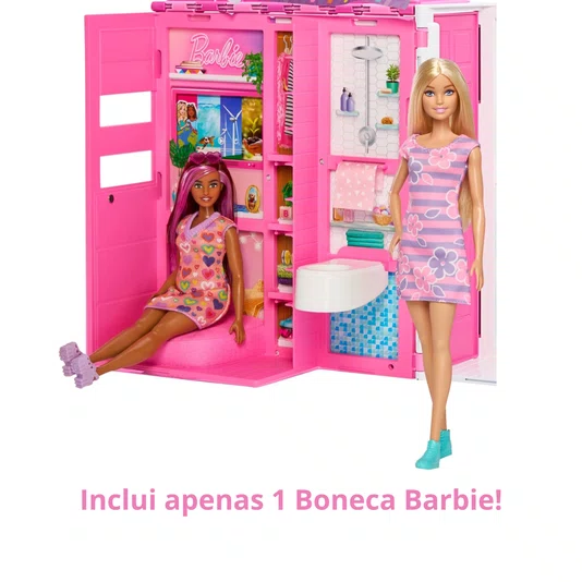 Conjunto Barbie Casa Glam c/ Boneca Mattel