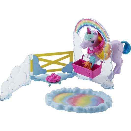 Conjunto Barbie Dreamtopia Unicórnio Arco-Íris Mattel