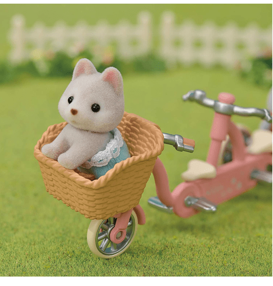 Conjunto Bicicleta Dupla Irmã e Irmão Huskys Sylvanian Families