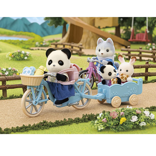 Conjunto Bicicleta e Patins Menina Panda Sylvanian Families Epoch