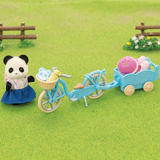 Conjunto Bicicleta e Patins Menina Panda Sylvanian Families Epoch