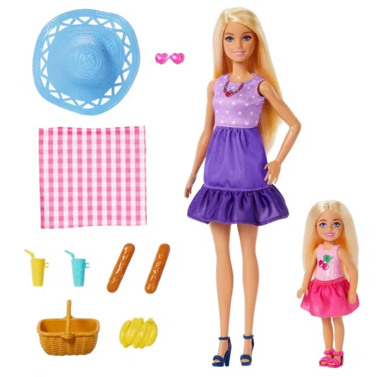 Conjunto Boneca Barbie Malibu e Chelsea Family & Friends Mattel