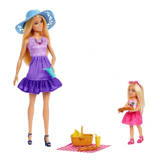 Conjunto Boneca Barbie Malibu e Chelsea Family & Friends Mattel