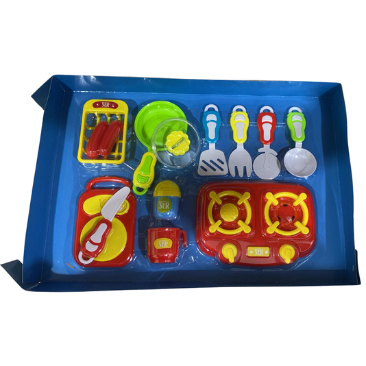 Conjunto Brincando de Ser Kit Cozinha Animada com Acessórios Multikids