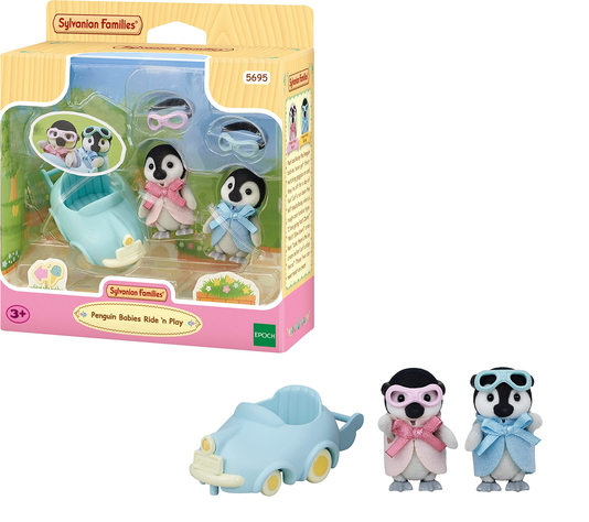 Conjunto Carrinho de Brincar dos Bebês Pinguins Sylvanian Families