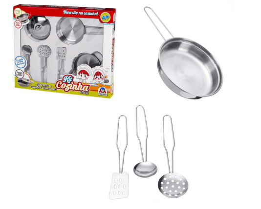 Conjunto Cozinha Inox Panela Braskit