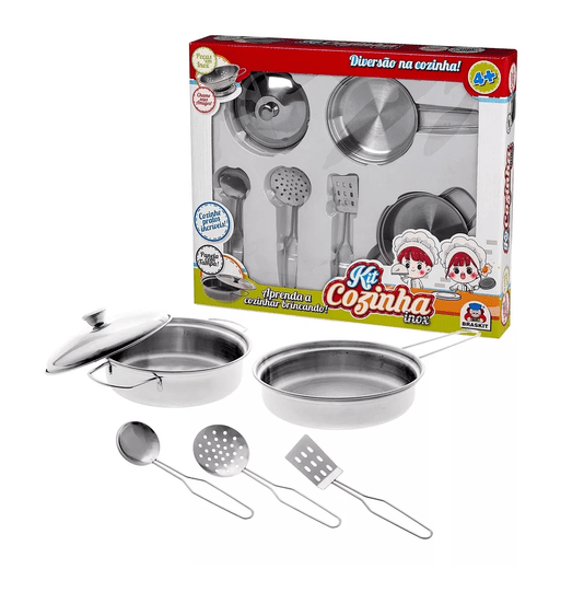 Conjunto Cozinha Inox Panela Braskit