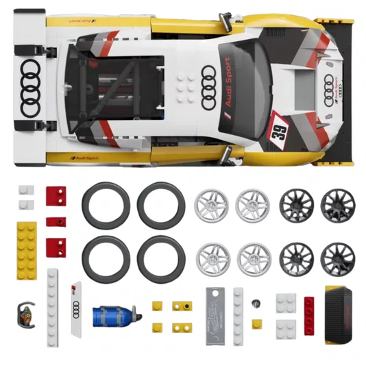 Conjunto de Construção Hot Wheels '15 Audi R8 LMS Mattel