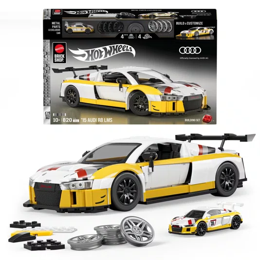 Conjunto de Construção Hot Wheels '15 Audi R8 LMS Mattel