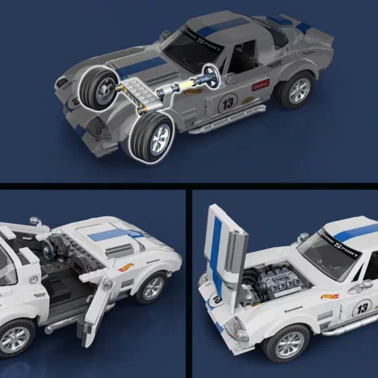Conjunto de Construção Hot Wheels Corvette Grand Sport Mattel