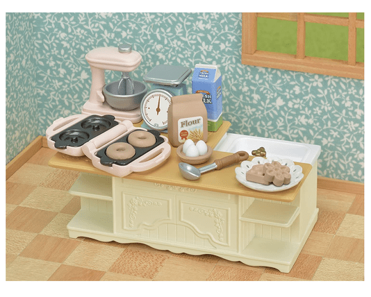 Conjunto de Cozinha Com Ilha Sylvanian Families Epoch