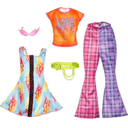 Kit de Roupas Barbie Look Retrô e Acessórios Mattel