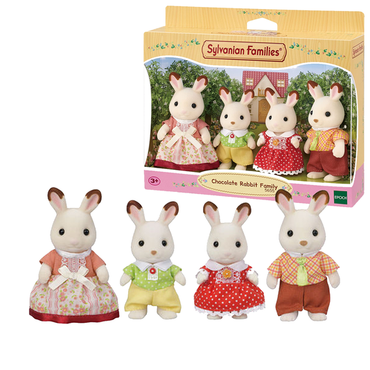 Família dos Coelhos Chocolate Sylvanian Families Epoch