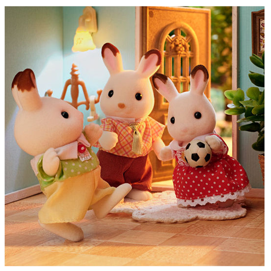 Família dos Coelhos Chocolate Sylvanian Families Epoch