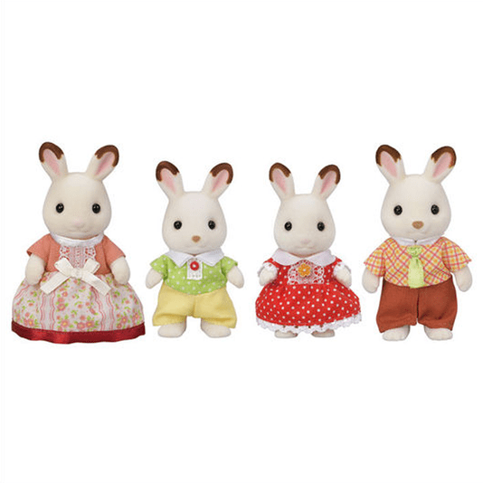Família dos Coelhos Chocolate Sylvanian Families Epoch