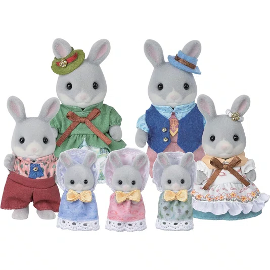 Conjunto Família dos Coelhos de Algodão Kit Celebração Sylvanian Families Epoch
