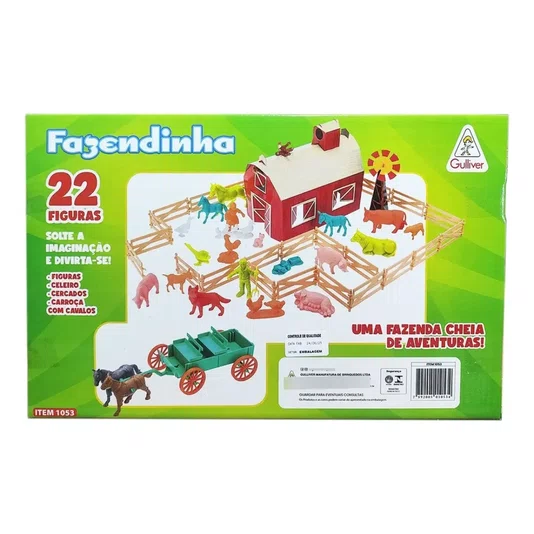Conjunto Fazendinha 22 Figuras Gulliver 