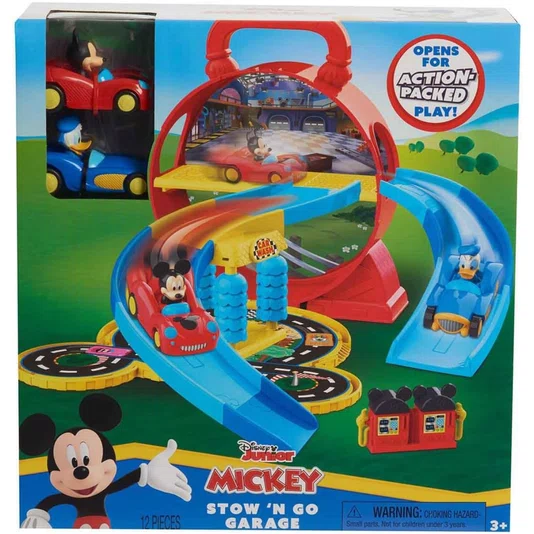 Conjunto Garagem Stow 'N Go Disney Jr. Mickey Mouse Club House Sunny