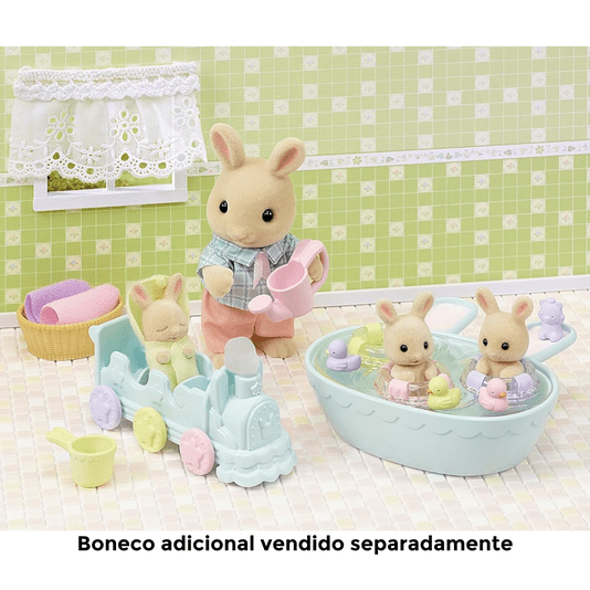 Conjunto Hora do Banho Trigêmeos Sylvanian Families Epoch
