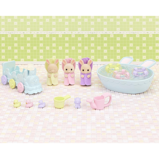 Conjunto Hora do Banho Trigêmeos Sylvanian Families Epoch