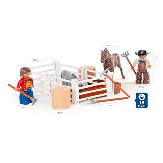 Conjunto Kit Fazendinha com Aninamis Poliplac