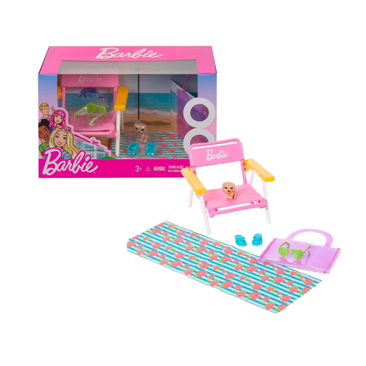 Conjunto Móveis e Acessórios Barbie Cachorrinho na Praia Mattel