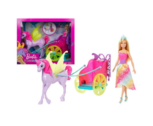 Conjunto Princesa Barbie Dreamtopia com Carruagem Mattel 