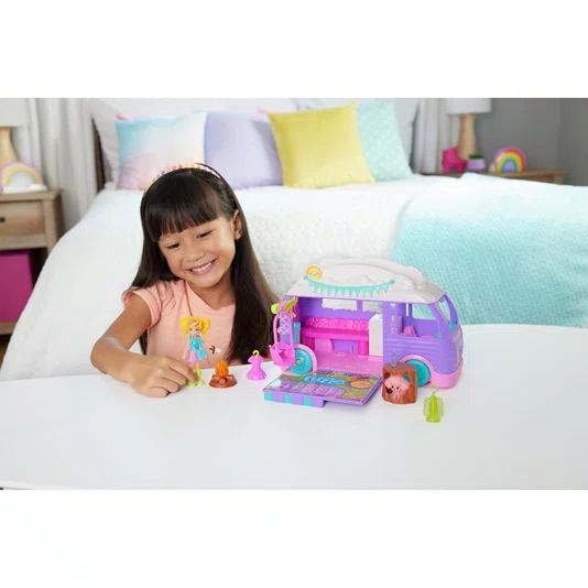 Conjunto Van de Acampamento Glamurosa Polly Pocket Mattel