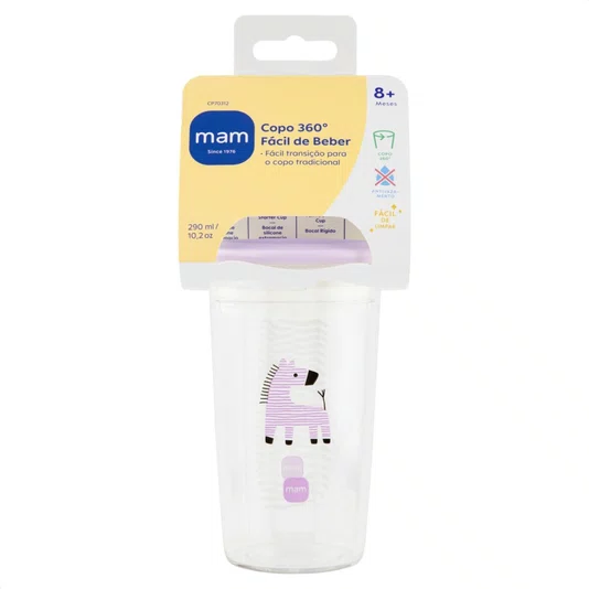 Copo 360° Fácil de Beber 290 ML Lilás MAM 