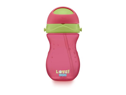 Copo com Canudo Playful Rosa Ballet 360 ml Fisher-Price Multikids