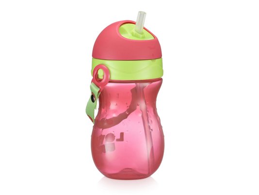 Copo com Canudo Playful Rosa Ballet 360 ml Fisher-Price Multikids