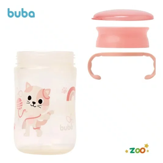 Copo de Treinamento 360° Zoo Gato 300 ML Buba