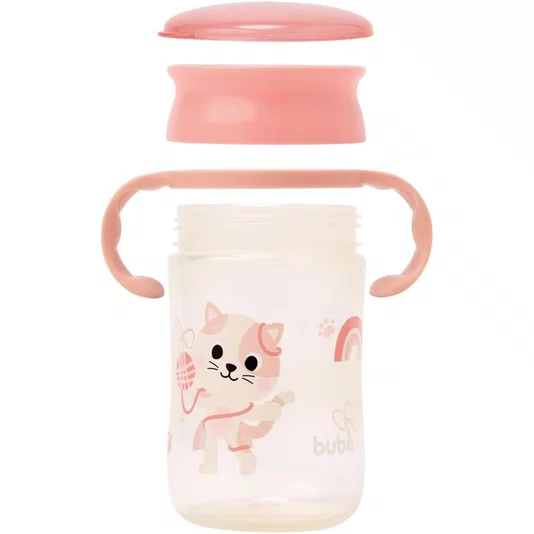 Copo de Treinamento 360° Zoo Gato 300 ML Buba