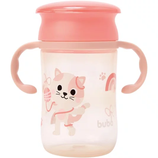 Copo de Treinamento 360° Zoo Gato 300 ML Buba