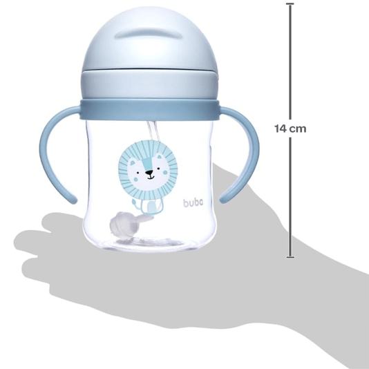 Copo Leãozinho Azul com Válvula Anticólica 250 ml Buba