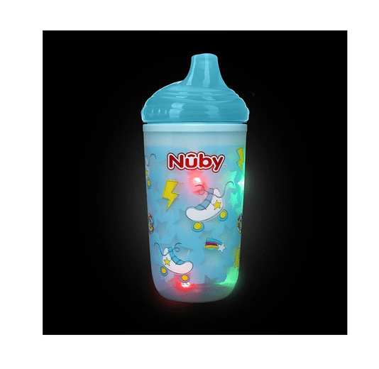 Copo Térmico 300 Ml Pisca Pisca com Bico Rígido Turquesa Nûby Cajovil
