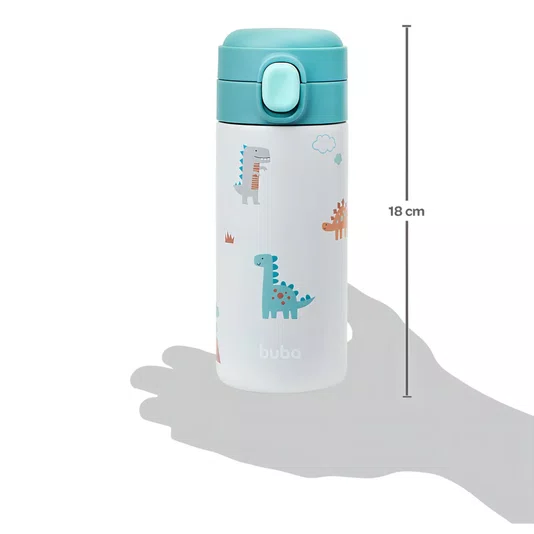Copo Térmico 320 ML Parede Dupla Magic Dino Buba
