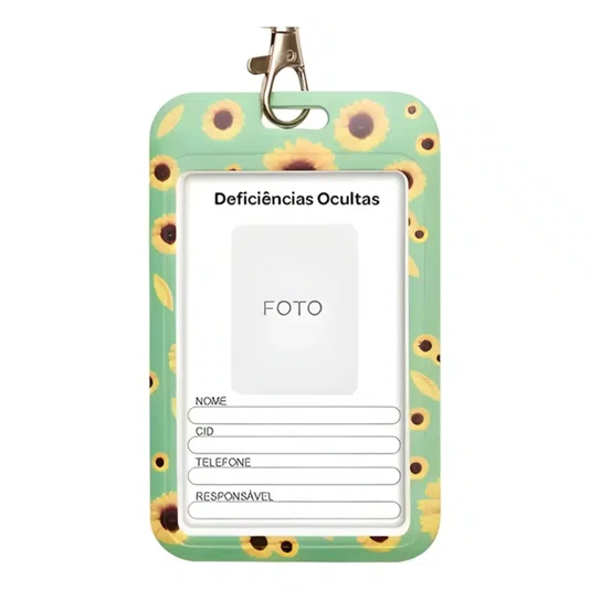 Crachá de Identificação Deficiências Ocultas Buba
